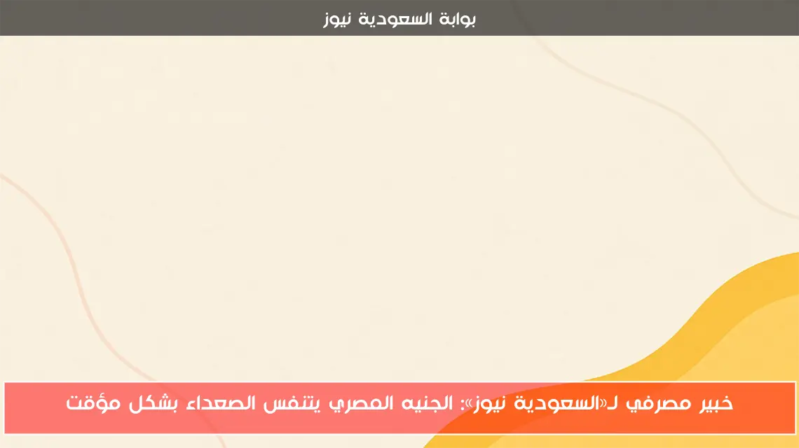 خبير مصرفي لـ«السعودية نيوز»: الجنيه المصري يتنفس الصعداء بشكل مؤقت