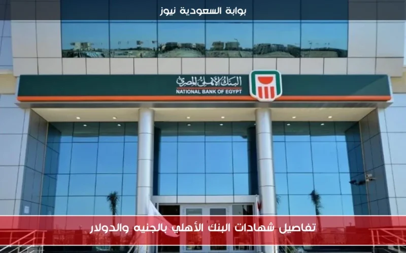 تفاصيل شهادات البنك الأهلي بالجنيه والدولار