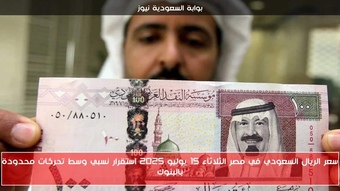 سعر الريال السعودي في مصر الثلاثاء 15 يوليو 2025 استقرار نسبي وسط تحركات محدودة بالبنوك