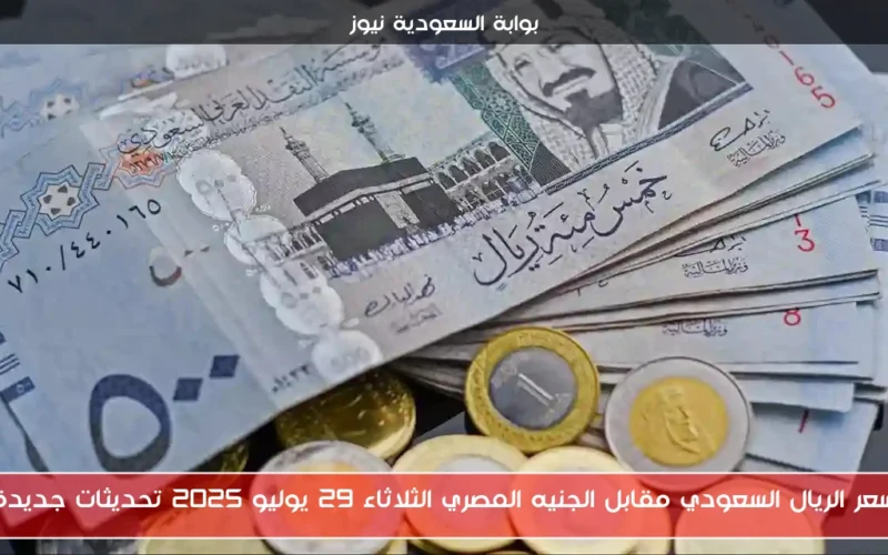 سعر الريال السعودي مقابل الجنيه المصري الثلاثاء 29 يوليو 2025 تحديثات جديدة