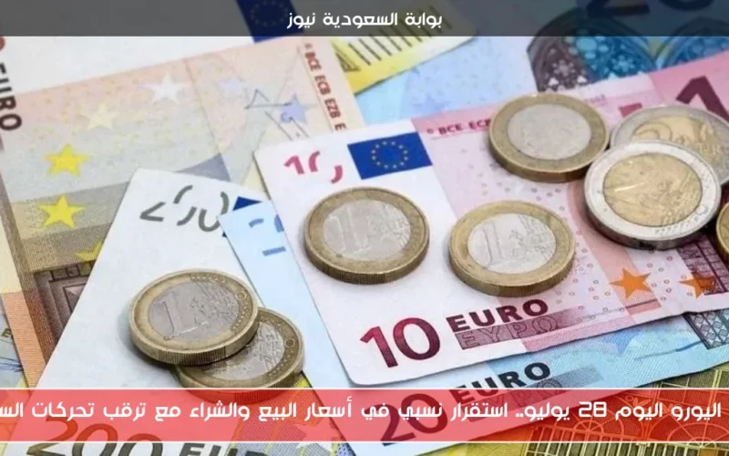 سعر اليورو اليوم 28 يوليو.. استقرار نسبي في أسعار البيع والشراء مع ترقب تحركات السوق