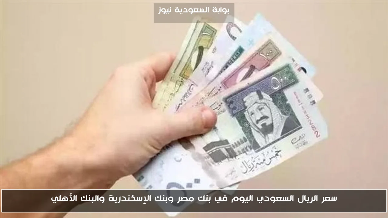 سعر الريال السعودي اليوم في بنك مصر وبنك الإسكندرية والبنك الأهلي