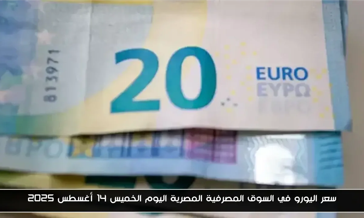 سعر اليورو في السوق المصرفية المصرية اليوم الخميس 14 أغسطس 2025