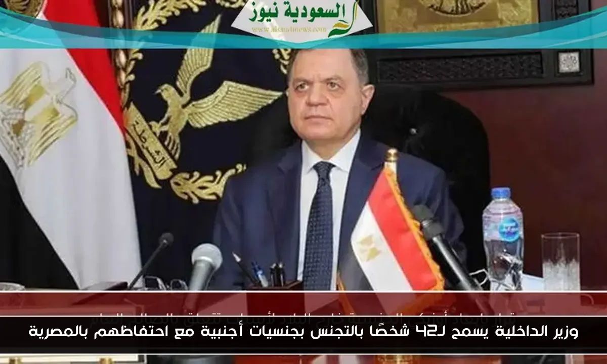 وزير الداخلية يسمح لـ42 شخصًا بالتجنس بجنسيات أجنبية مع احتفاظهم بالمصرية