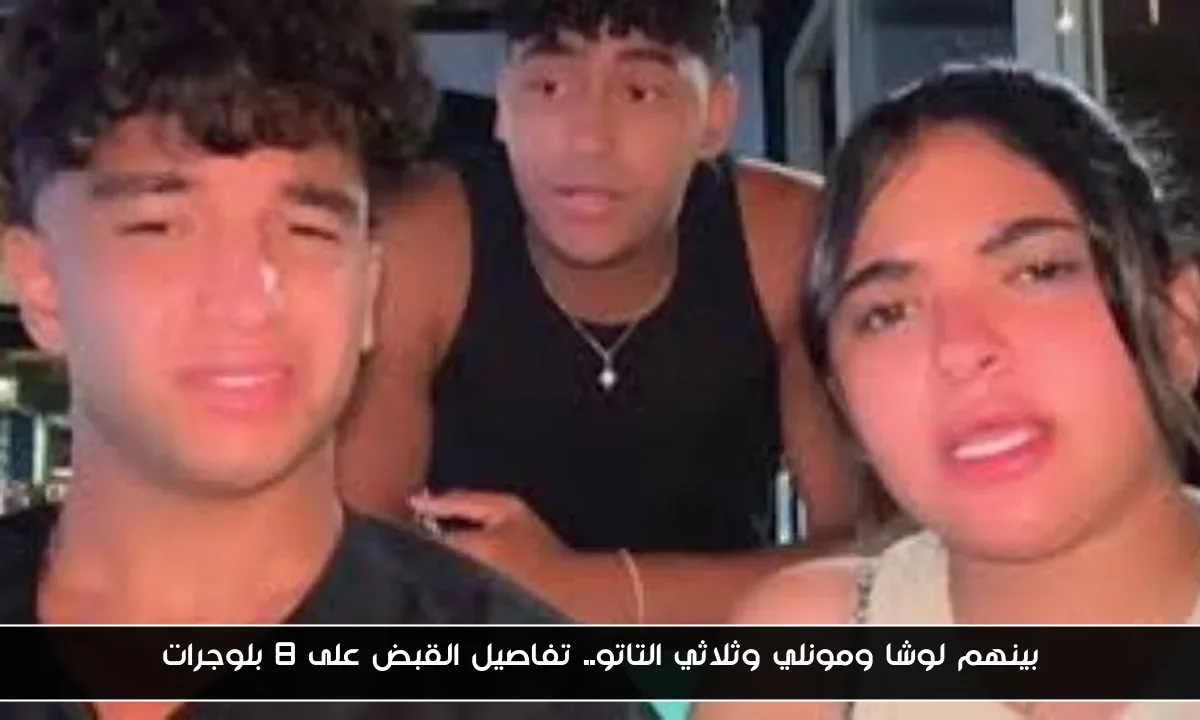 بينهم لوشا ومونلي وثلاثي التاتو.. تفاصيل القبض على 8 بلوجرات