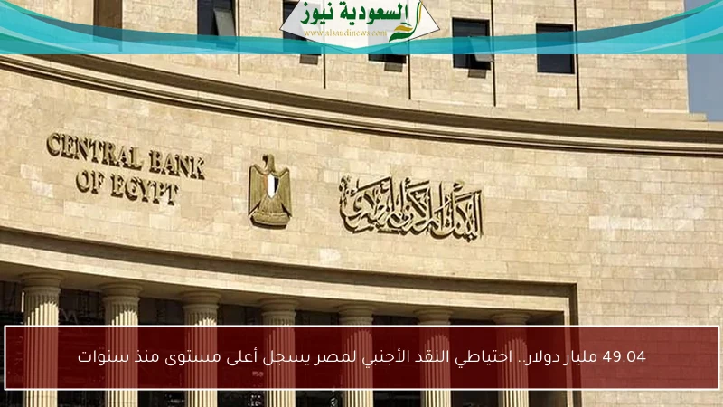 49.04 مليار دولار.. احتياطي النقد الأجنبي لمصر يسجل أعلى مستوى منذ سنوات