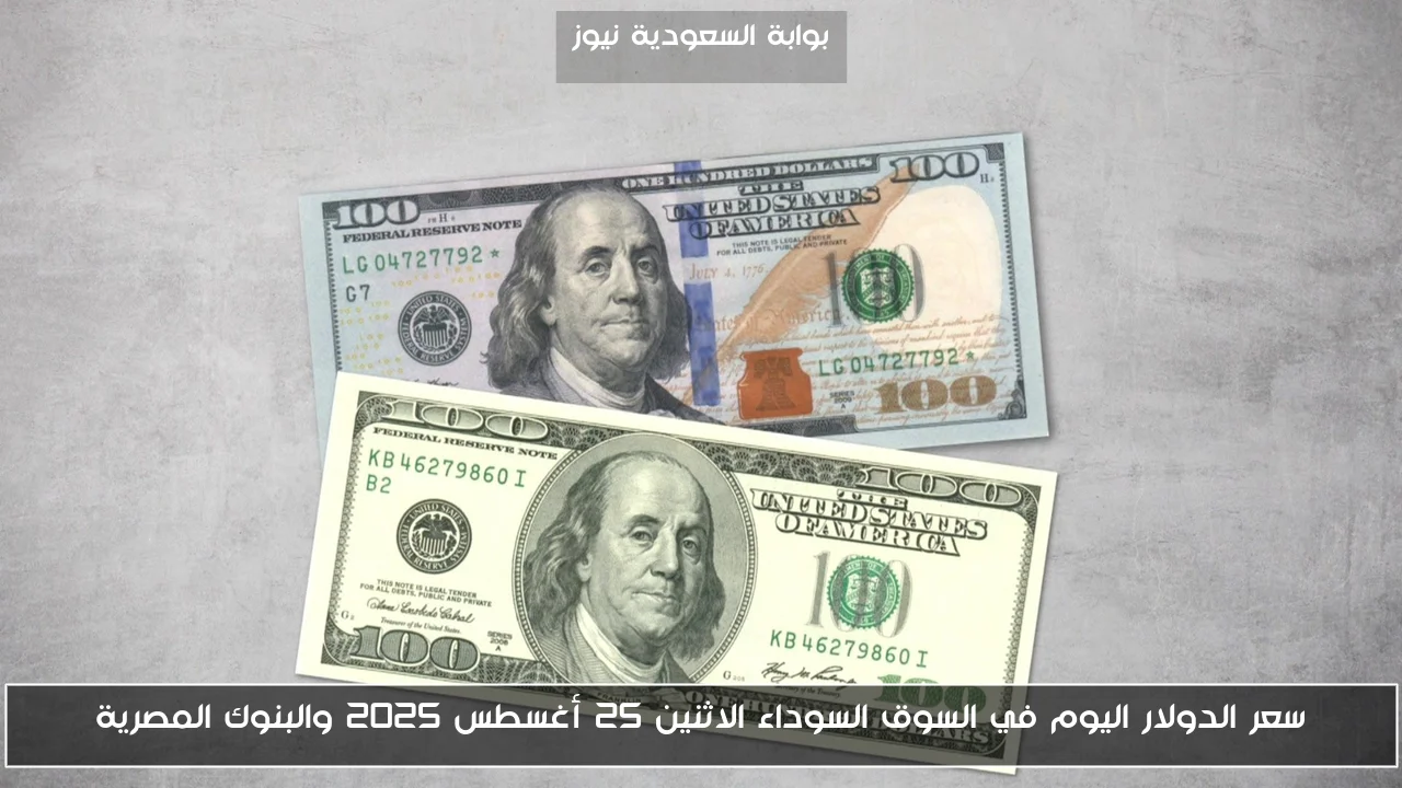 سعر الدولار اليوم في السوق السوداء الاثنين 25 أغسطس 2025 والبنوك المصرية