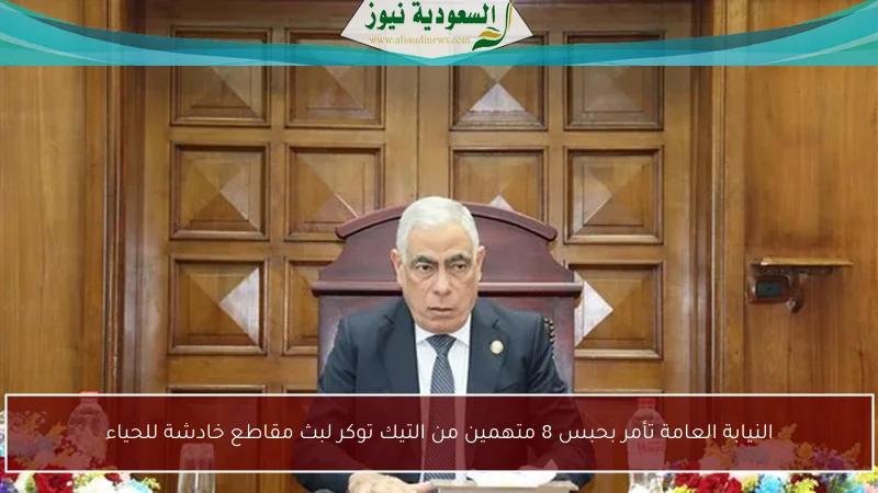 النيابة العامة تأمر بحبس 8 متهمين من التيك توكر لبث مقاطع خادشة للحياء