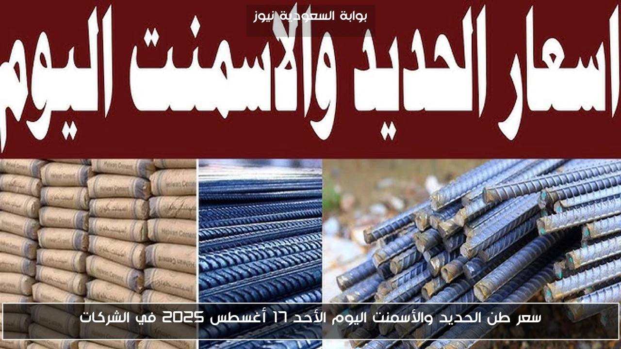 سعر طن الحديد والأسمنت اليوم الأحد 17 أغسطس 2025 في الشركات
