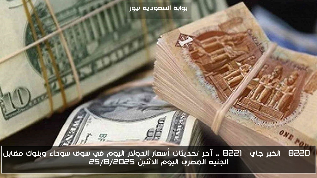 “الخبر جاي”.. آخر تحديثات أسعار الدولار اليوم في سوق سوداء وبنوك مقابل الجنيه المصري اليوم الاثنين 25/8/2025