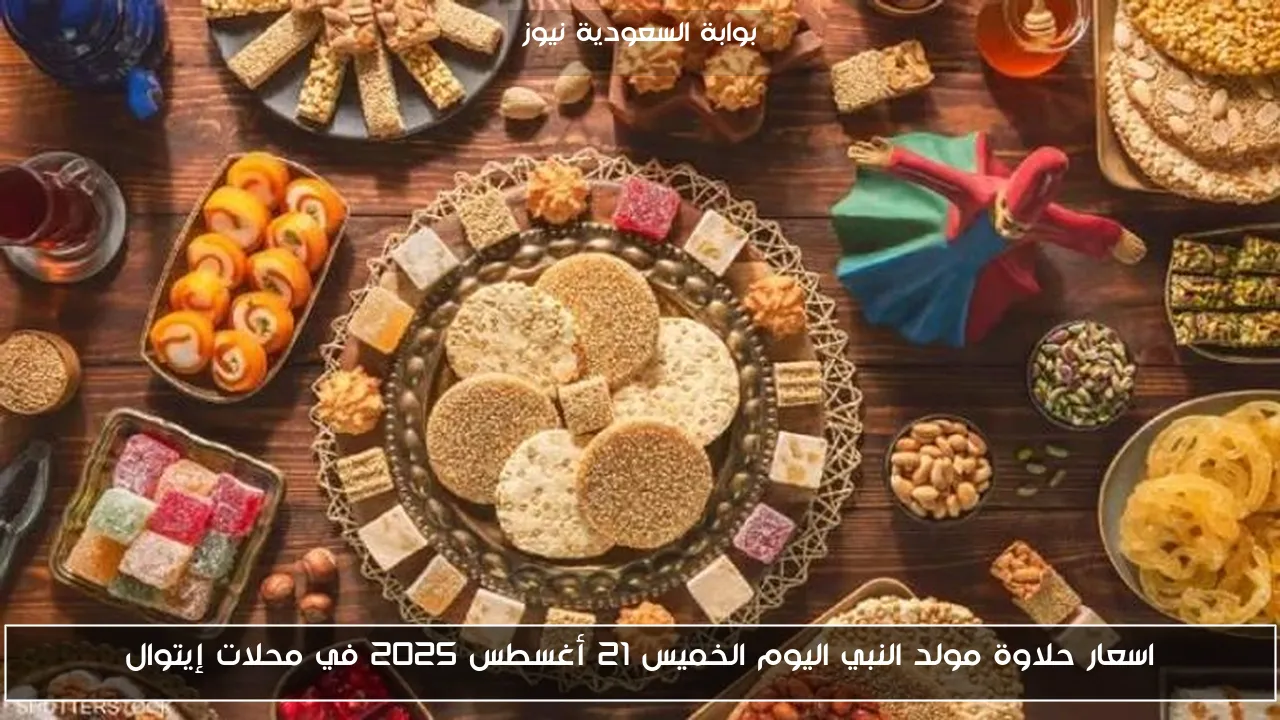 اسعار حلاوة مولد النبي اليوم الخميس 21 أغسطس 2025 في محلات إيتوال