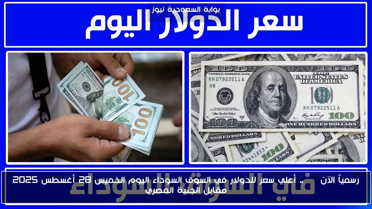 100 دولار بكام جنيه؟؟ أعلي سعر للدولار في السوق السوداء اليوم الأربعاء 2025/8/27 والبنوك المصرية