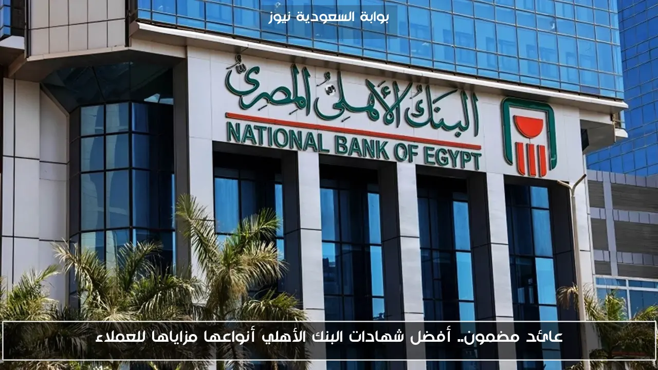 عائد مضمون.. أفضل شهادات البنك الأهلي أنواعها مزاياها للعملاء