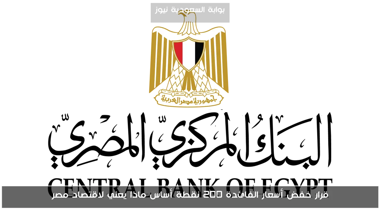 قرار خفض أسعار الفائدة 200 نقطة أساس ماذا يعني لاقتصاد مصر