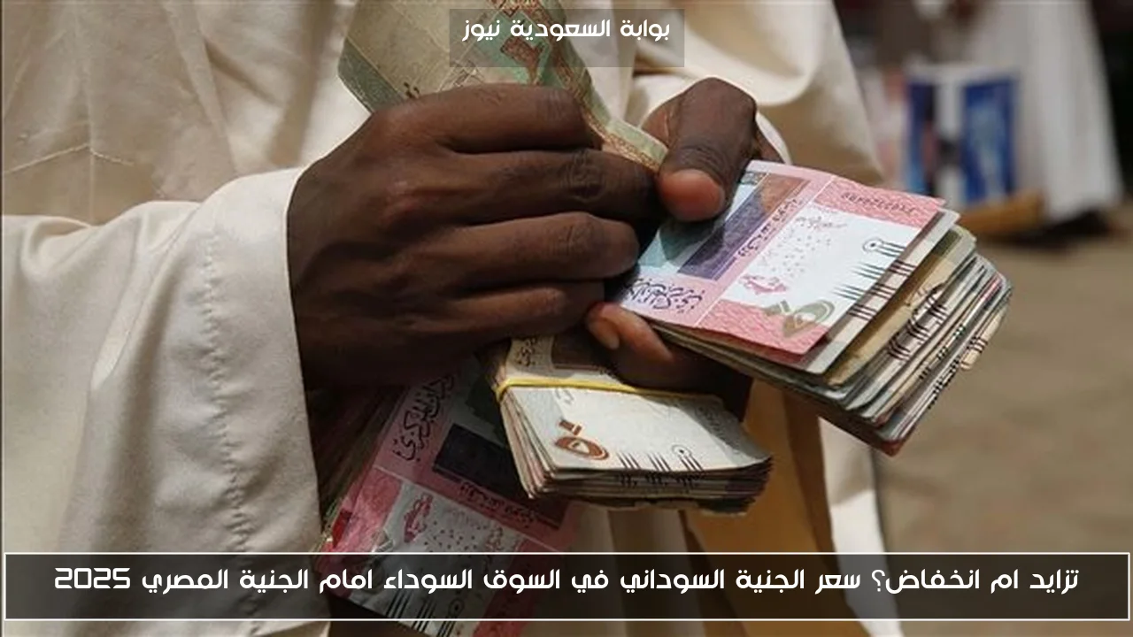 تزايد ام انخفاض؟ سعر الجنية السوداني في السوق السوداء امام الجنية المصري 2025