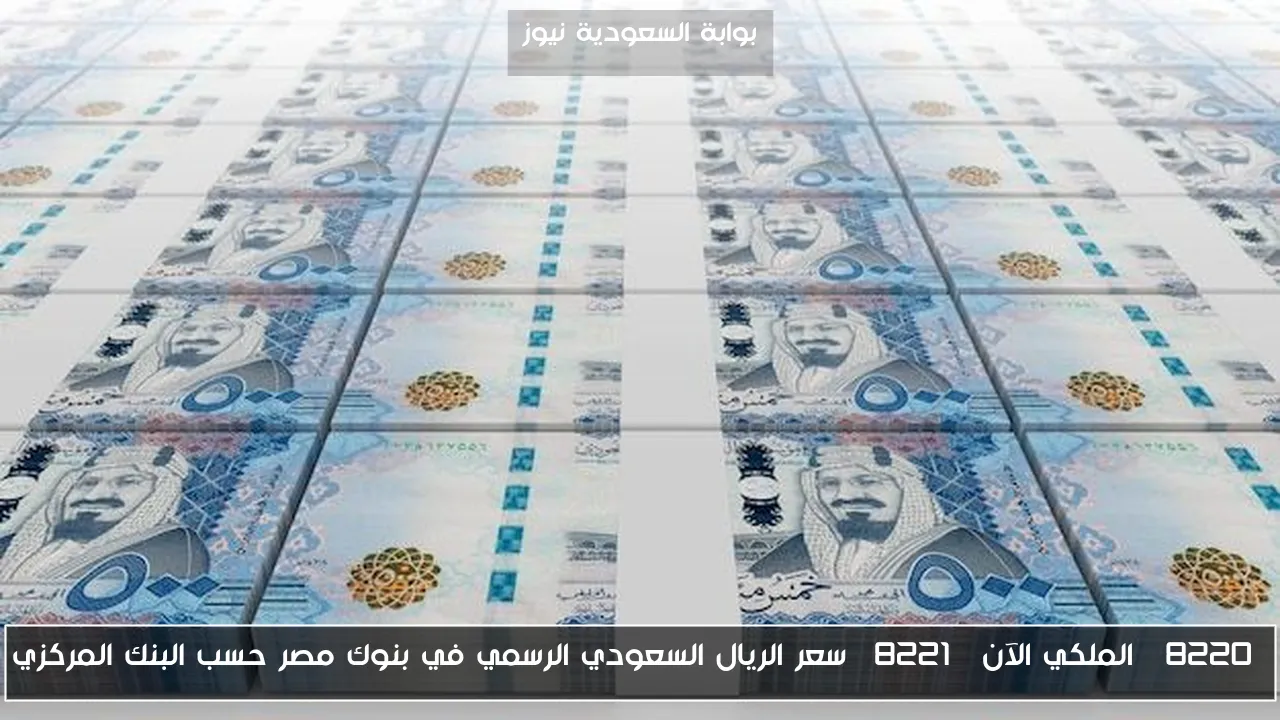 “الملكي الآن” سعر الريال السعودي الرسمي في بنوك مصر حسب البنك المركزي