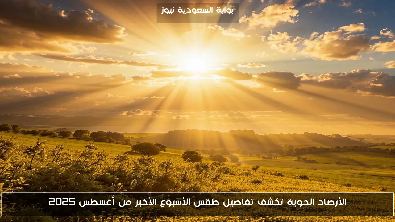 الأرصاد الجوية تكشف تفاصيل طقس الأسبوع الأخير من أغسطس 2025