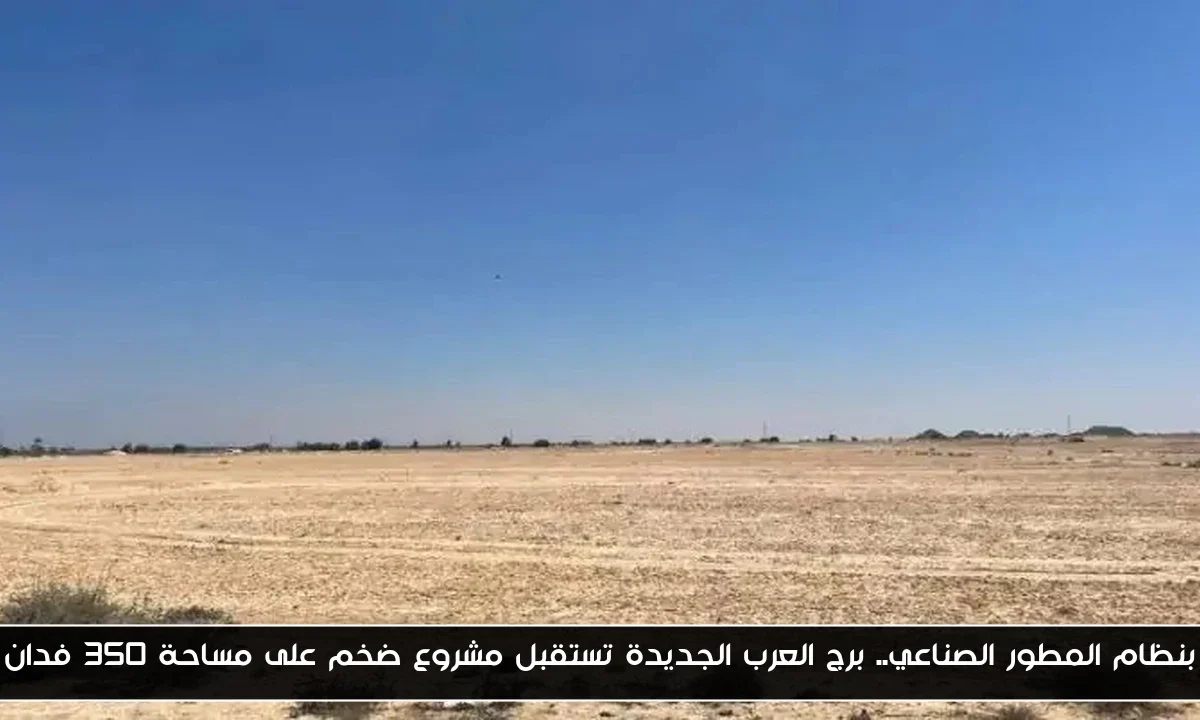 بنظام المطور الصناعي.. برج العرب الجديدة تستقبل مشروع ضخم على مساحة 350 فدان