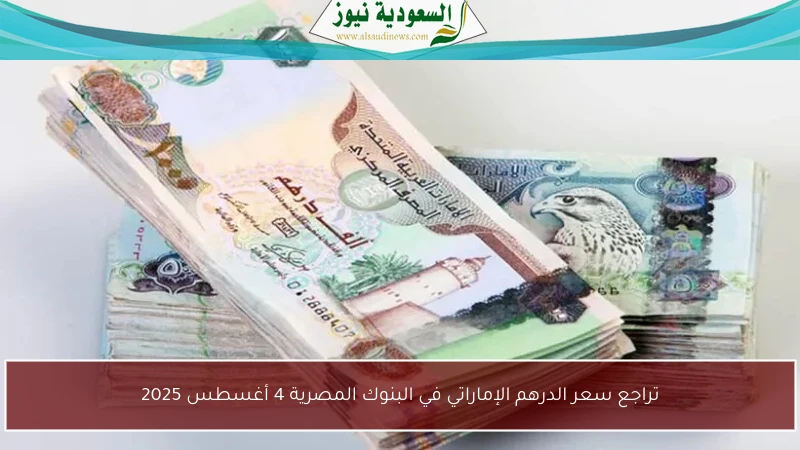تراجع سعر الدرهم الإماراتي في البنوك المصرية 4 أغسطس 2025