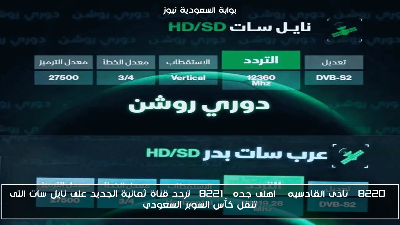 “نادى القادسيه – اهلى جده” تردد قناة ثمانية الجديد على نايل سات التى تنقل كأس السوبر السعودي