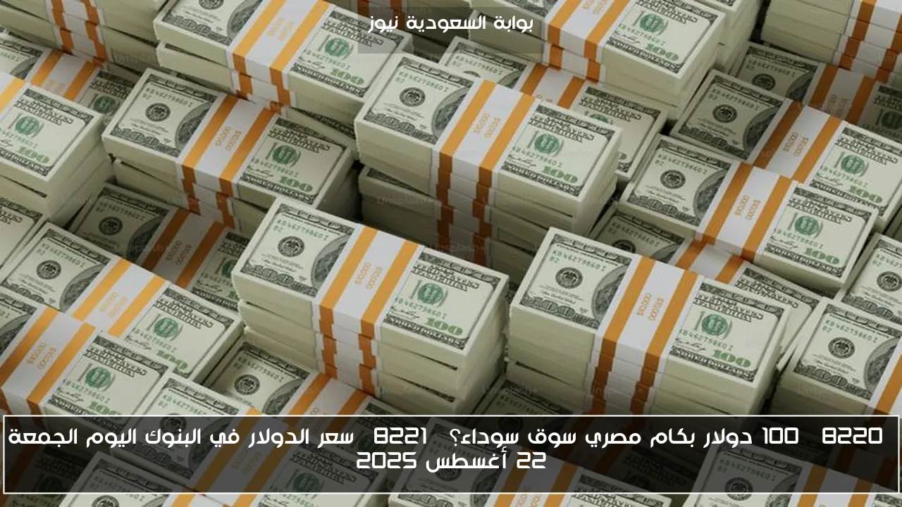 “100 دولار بكام مصري سوق سوداء؟” سعر الدولار في البنوك اليوم الجمعة 22 أغسطس 2025