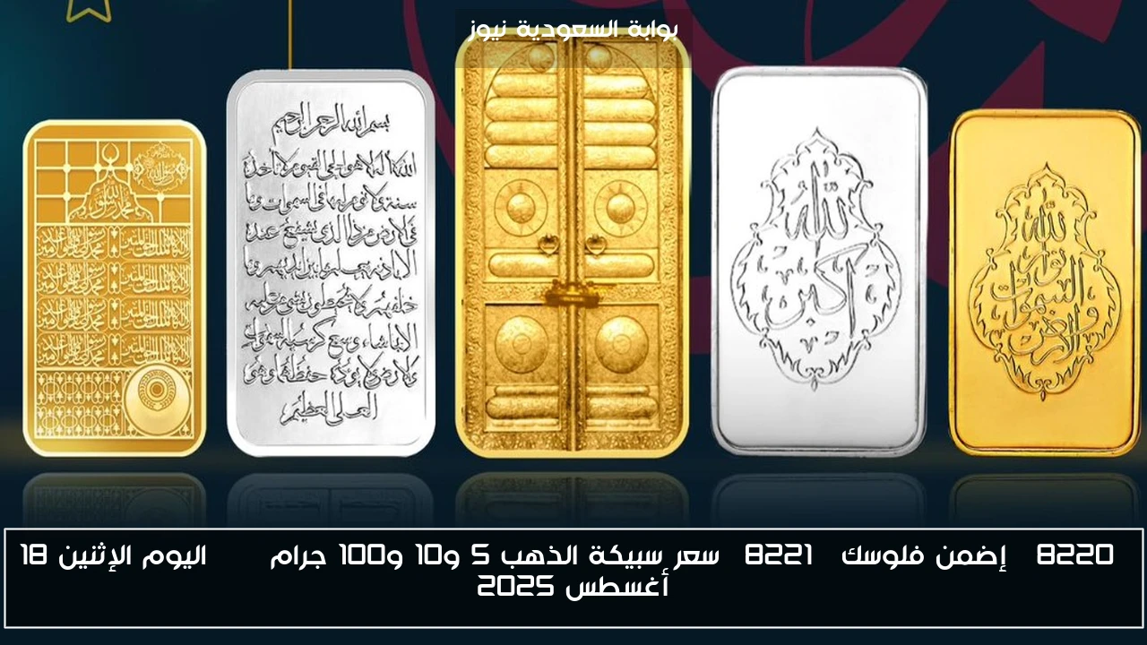 “إضمن فلوسك” سعر سبيكة الذهب 5 و10 و100 جرام BTC اليوم الإثنين 18 أغسطس 2025