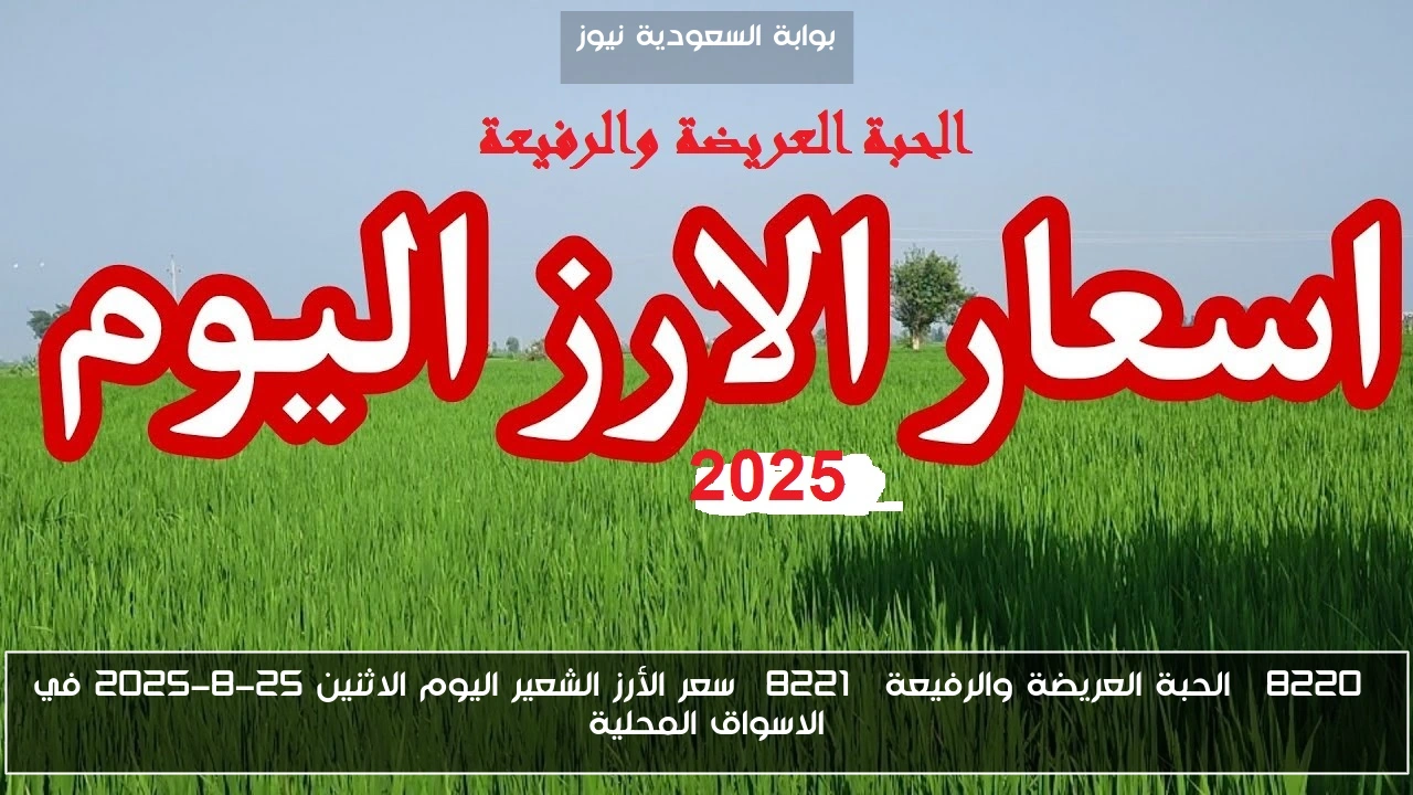 “الحبة العريضة والرفيعة” سعر الأرز الشعير اليوم الاثنين 25-8-2025 في الاسواق المحلية