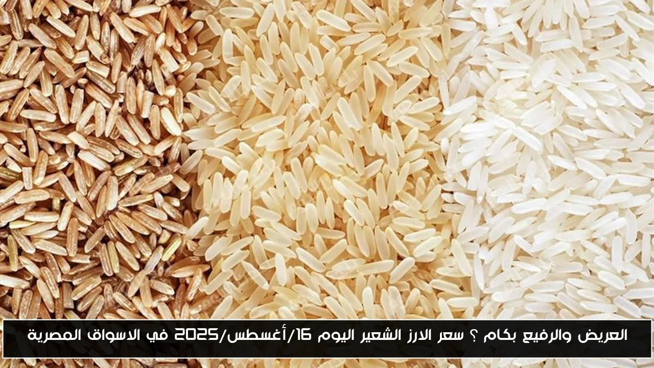العريض والرفيع بكام ؟ سعر الارز الشعير اليوم 16/أغسطس/2025 في الاسواق المصرية