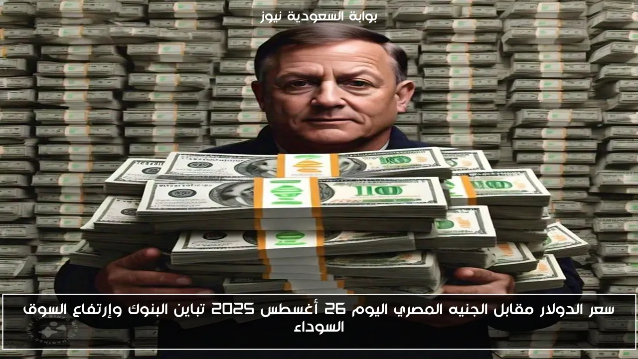 سعر الدولار مقابل الجنيه المصري اليوم 26 أغسطس 2025 تباين البنوك وإرتفاع السوق السوداء