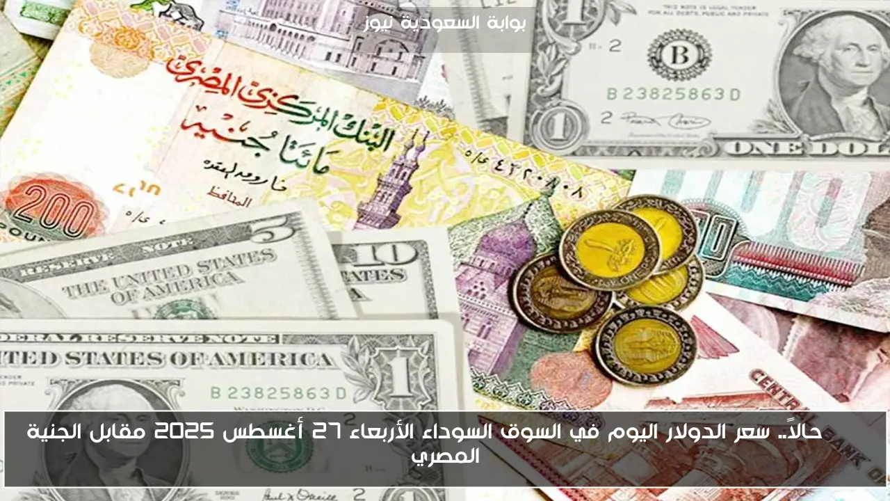 USD حالاً.. سعر الدولار اليوم في السوق السوداء الأربعاء 27 أغسطس 2025 مقابل الجنية المصري
