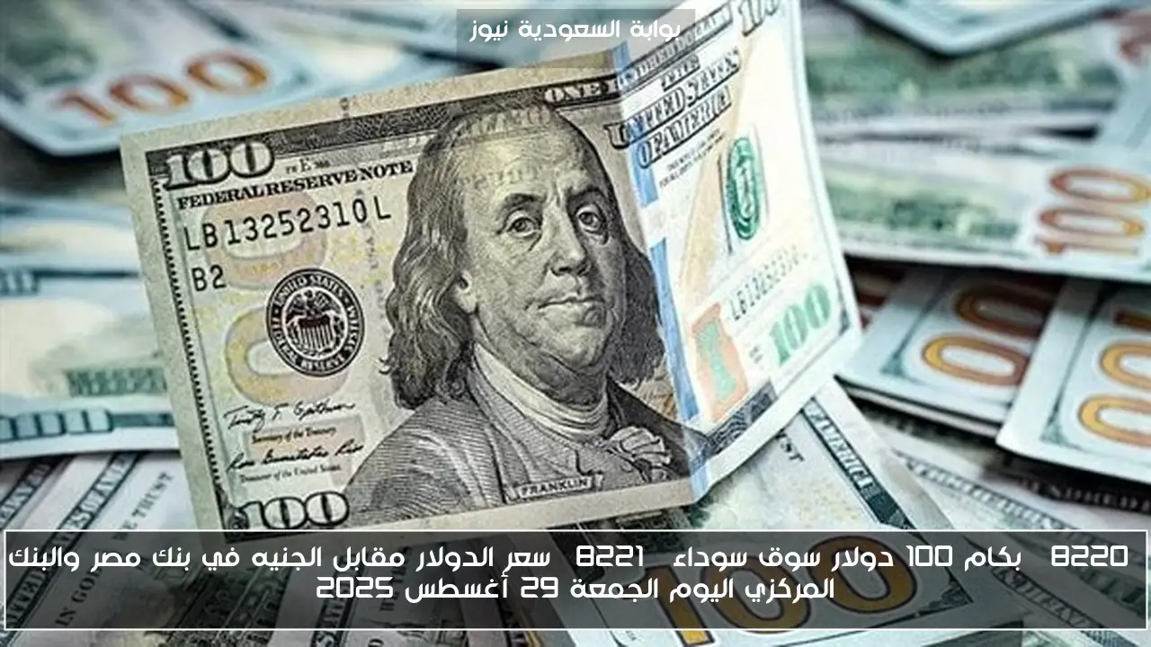“بكام 100 دولار سوق سوداء” سعر الدولار مقابل الجنيه في بنك مصر والبنك المركزي اليوم الجمعة 29 أغسطس 2025
