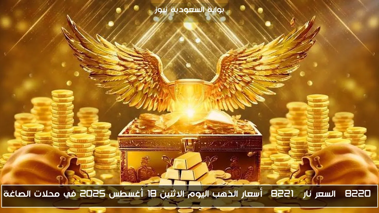 “السعر نار” أسعار الذهب اليوم الاثنين 18 أغسطس 2025 في محلات الصاغة