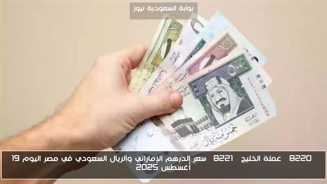 “عملة الخليج” سعر الدرهم الإماراتي والريال السعودي في مصر اليوم 19 أغسطس 2025