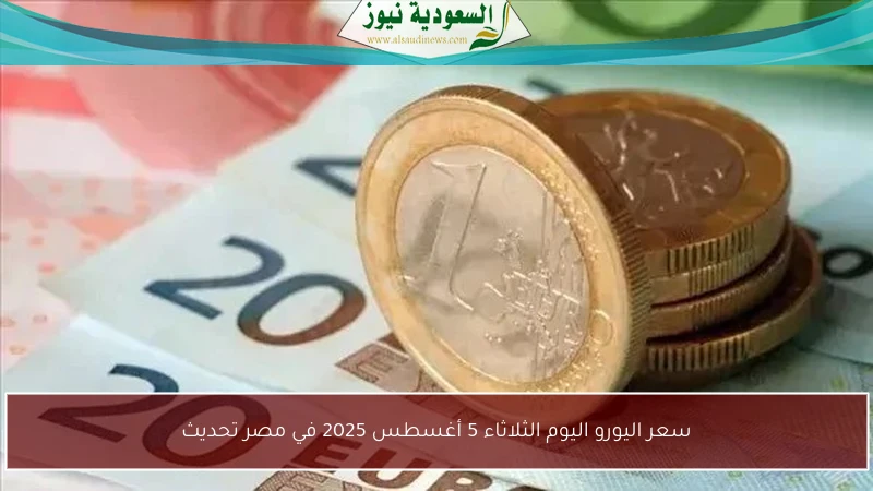 سعر اليورو اليوم الثلاثاء 5 أغسطس 2025 في مصر تحديث