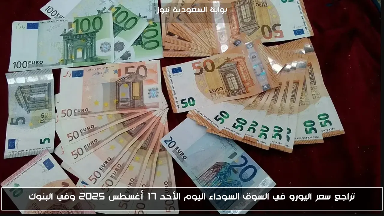 تراجع سعر اليورو في السوق السوداء اليوم الأحد 17 أغسطس 2025 وفي البنوك