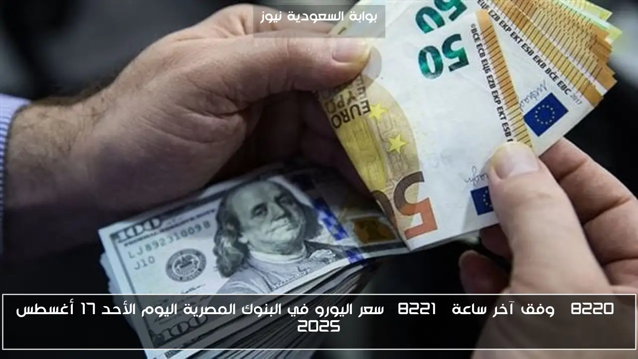 “وفق آخر ساعة” سعر اليورو في البنوك المصرية اليوم الأحد 17 أغسطس 2025
