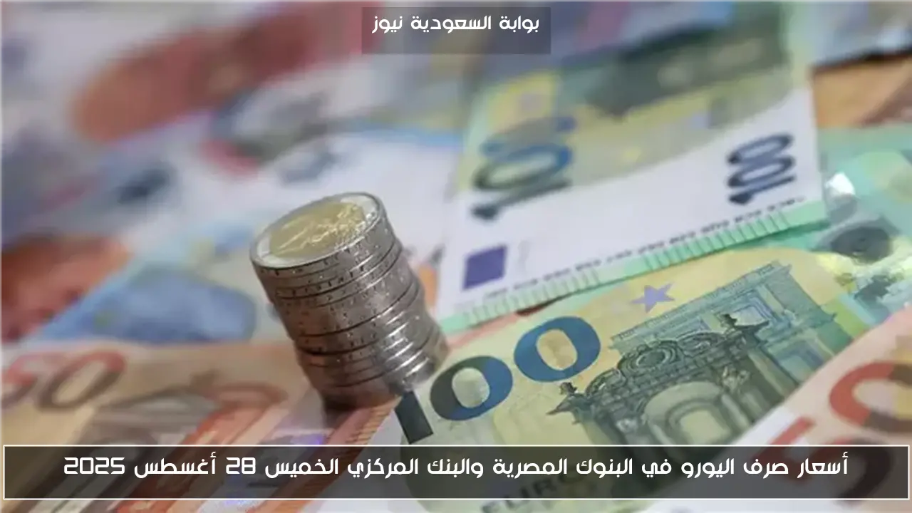 أسعار صرف اليورو في البنوك المصرية والبنك المركزي الخميس 28 أغسطس 2025
