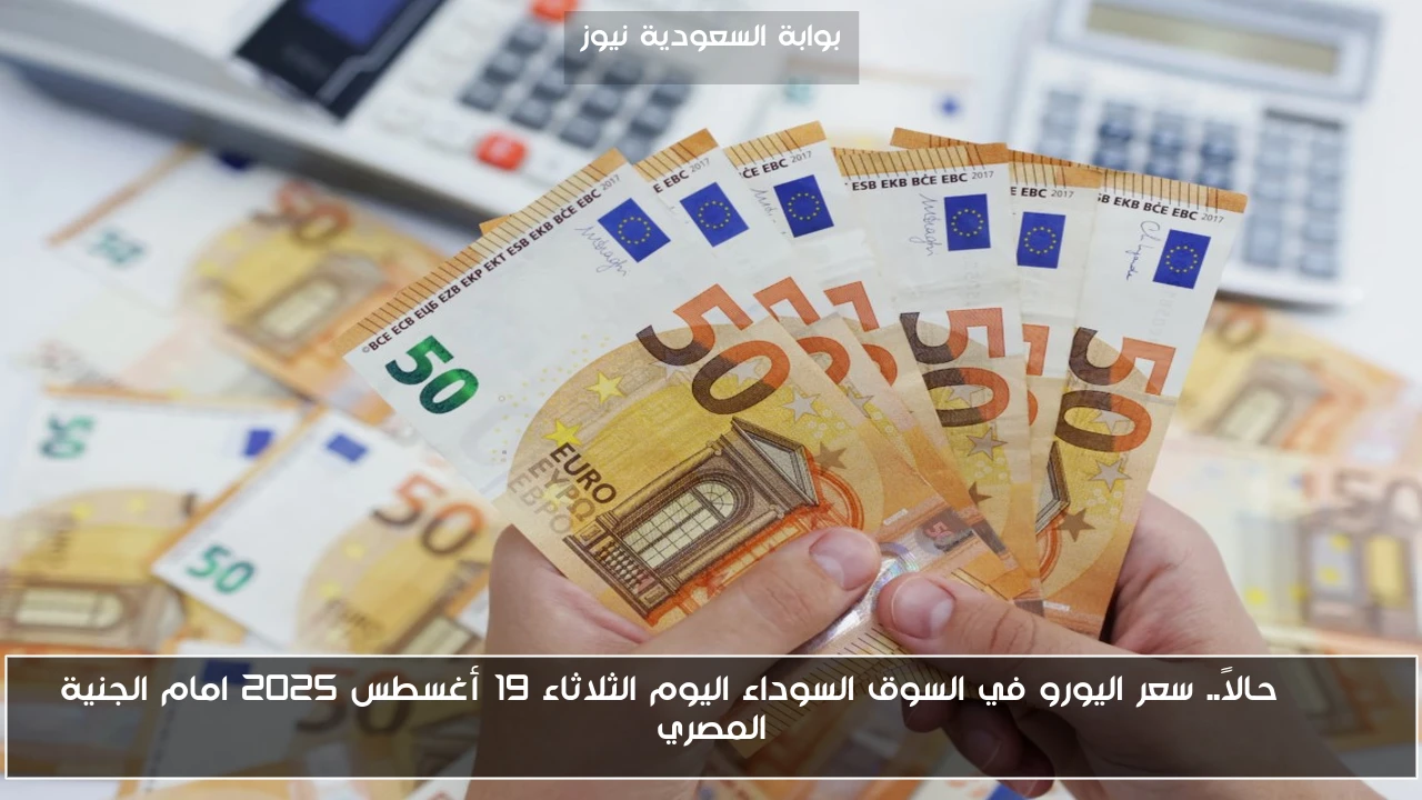 EURO حالاً.. سعر اليورو في السوق السوداء اليوم الثلاثاء 19 أغسطس 2025 امام الجنية المصري