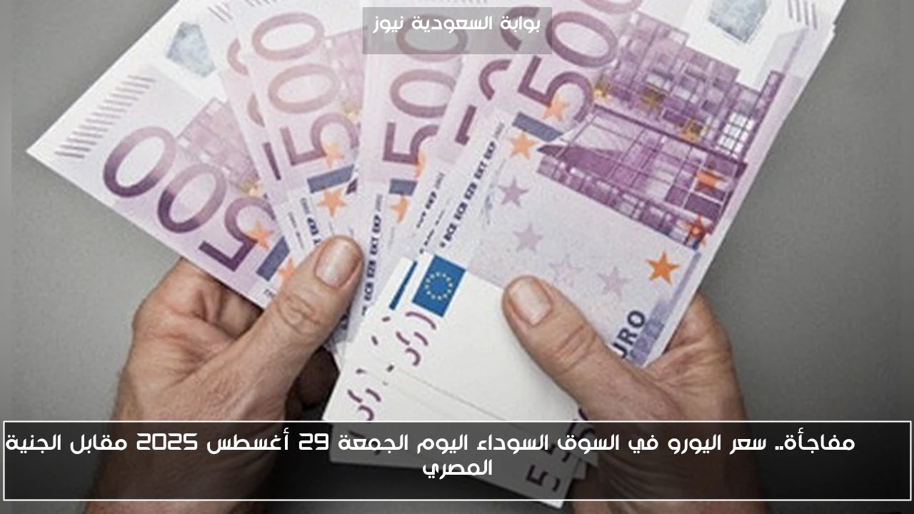 EURO مفاجأة.. سعر اليورو في السوق السوداء اليوم الجمعة 29 أغسطس 2025 مقابل الجنية المصري