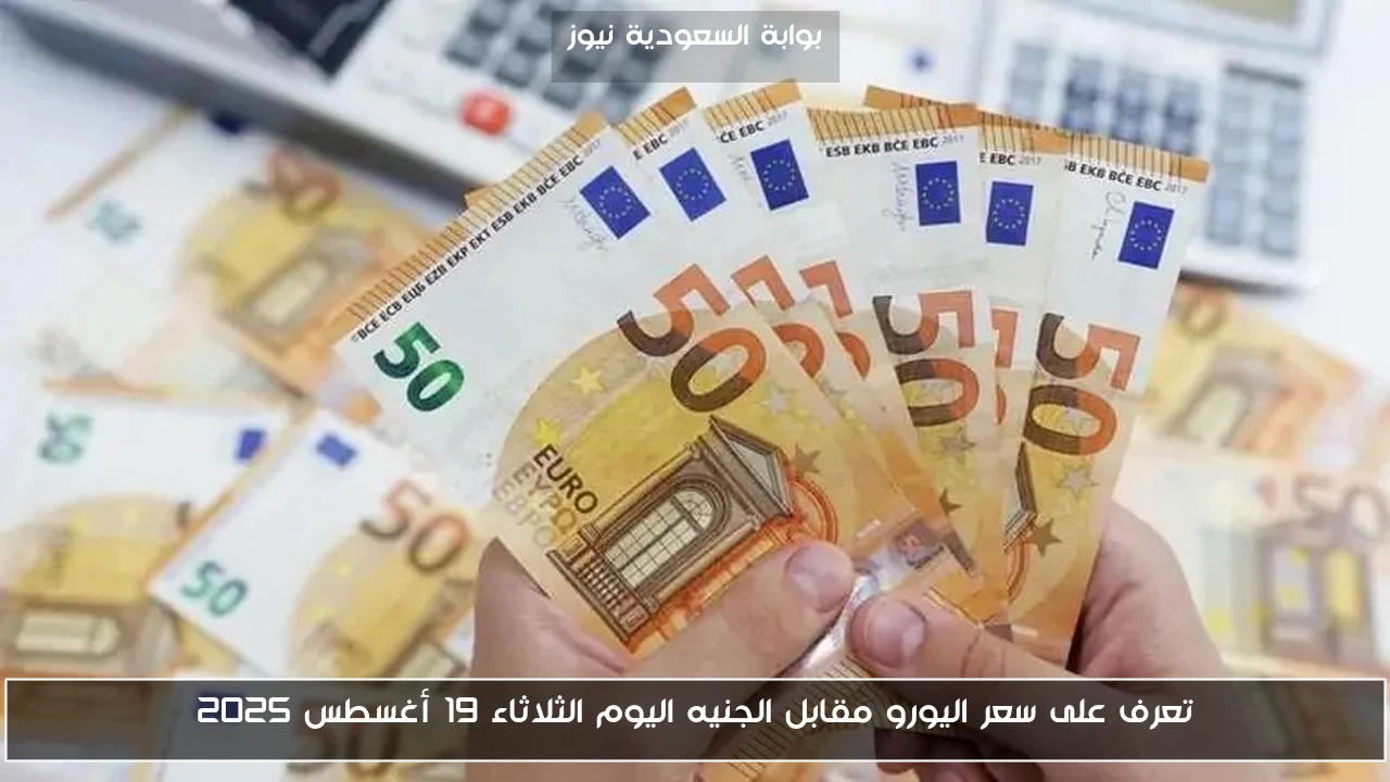 تعرف على سعر اليورو مقابل الجنيه اليوم الثلاثاء 19 أغسطس 2025