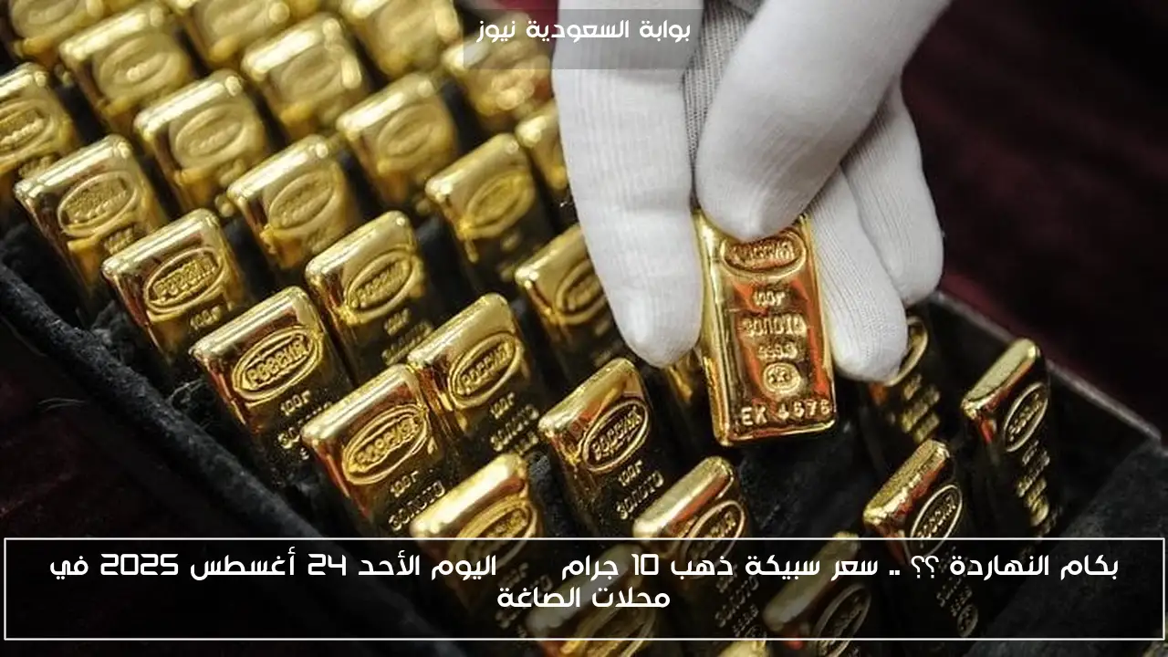 بكام النهاردة ؟؟ .. سعر سبيكة ذهب 10 جرام btc اليوم الأحد 24 أغسطس 2025 في محلات الصاغة