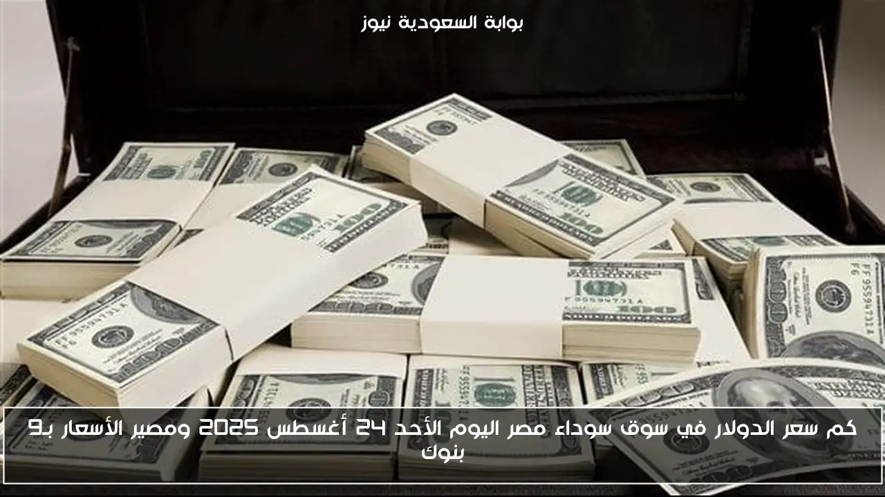 كم سعر الدولار في سوق سوداء مصر اليوم الأحد 24 أغسطس 2025 ومصير الأسعار بـ9 بنوك