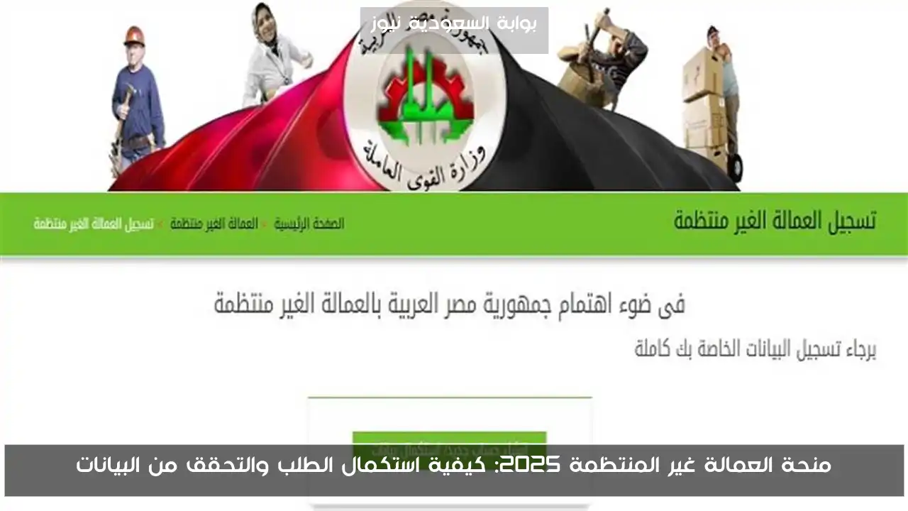 منحة العمالة غير المنتظمة 2025: كيفية استكمال الطلب والتحقق من البيانات
