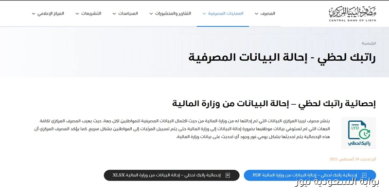 سجل هُنا.. طريقة تسجيل في راتبك لحظي عبر cbl.gov.ly 2025 من مصرف ليبيا المركزي