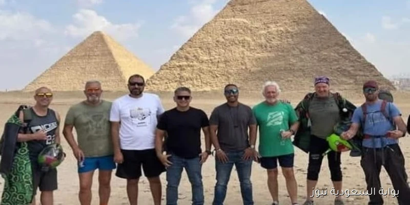 1350 قفزة مثيرة على سفح الأهرامات قبل افتتاح المتحف المصري الكبير