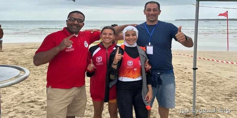 ريماس أحمد وسلمى صفوان تحققان ذهبية إفريقيا في التجديف الشاطئي